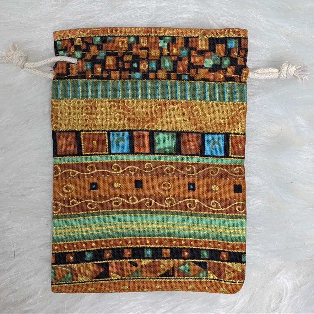 10 Aztec Print Cotton Jewelry/Gift Pouches: 4x5.5 - Picture 6 of 14